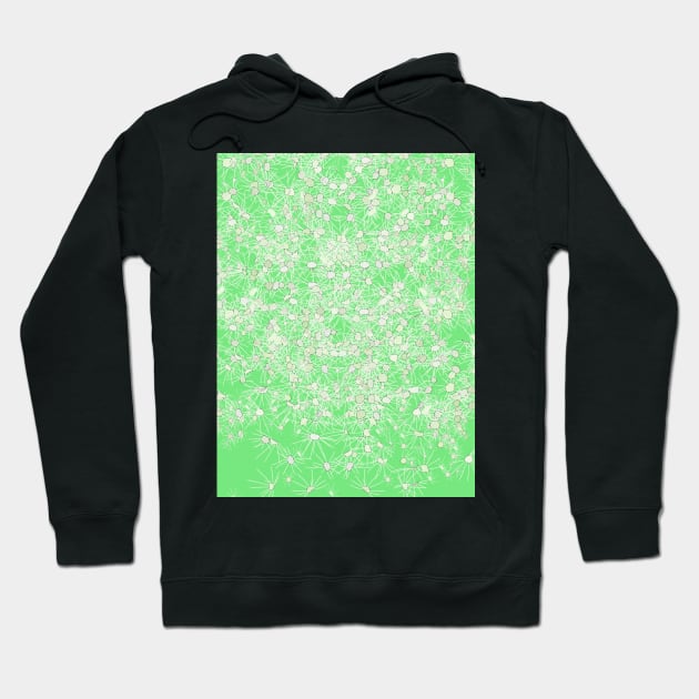 dandelion petal fly whirl Hoodie by blue orange abstract